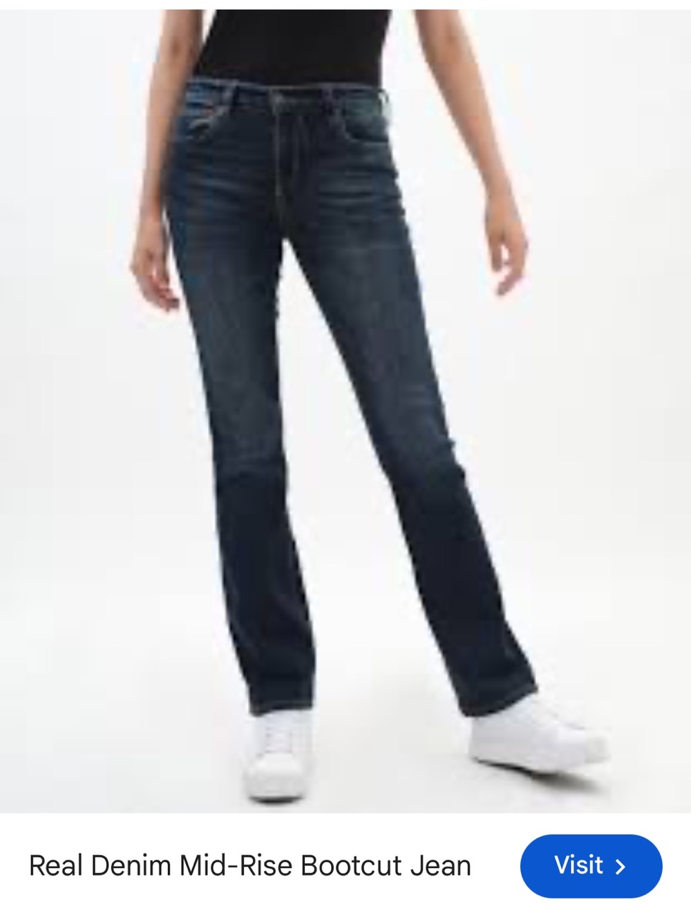 Aeropostale Mid Rise Bootcut Jeans Blue